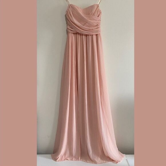 Lulus | Moonlight Serenade Peach Strapless Maxi DressNWT Size XL - Picture 11 of 13